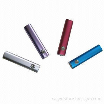 Mini Power Banks with 2,400mAh Capacity, Sized 22 x 22 x 97mm